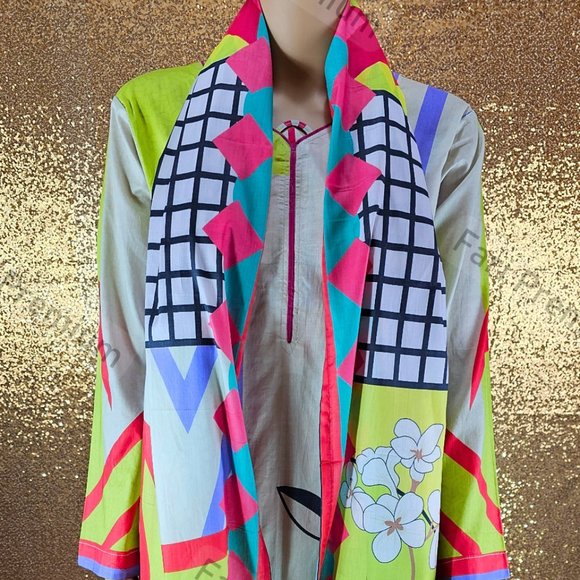 Asim Jofa 3PC Printed Premium Lawn Shalwar Kameez Suit Pakistani/Indian Med 39 - Picture 3 of 11